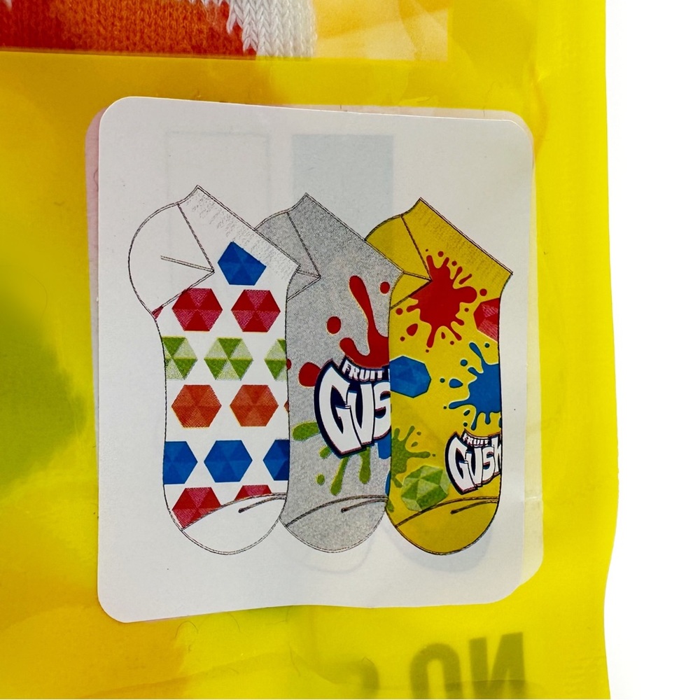 Fruit Gushers No Show Socks 3 Pairs Womens Novelty Gift - Picture 4 of 8